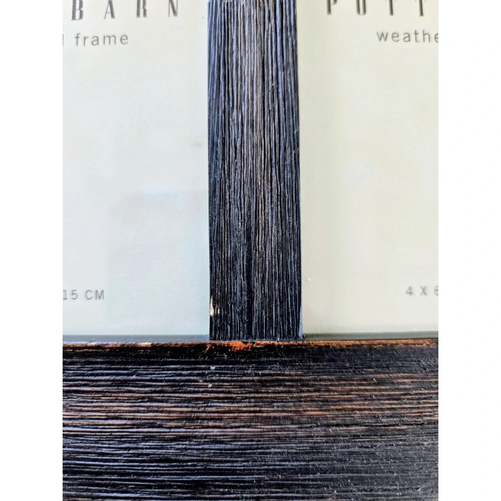 Pottery Barn Weathered Wood Frame 4x6 ×3 Photo Slots Rustic Farmhouse New No Box